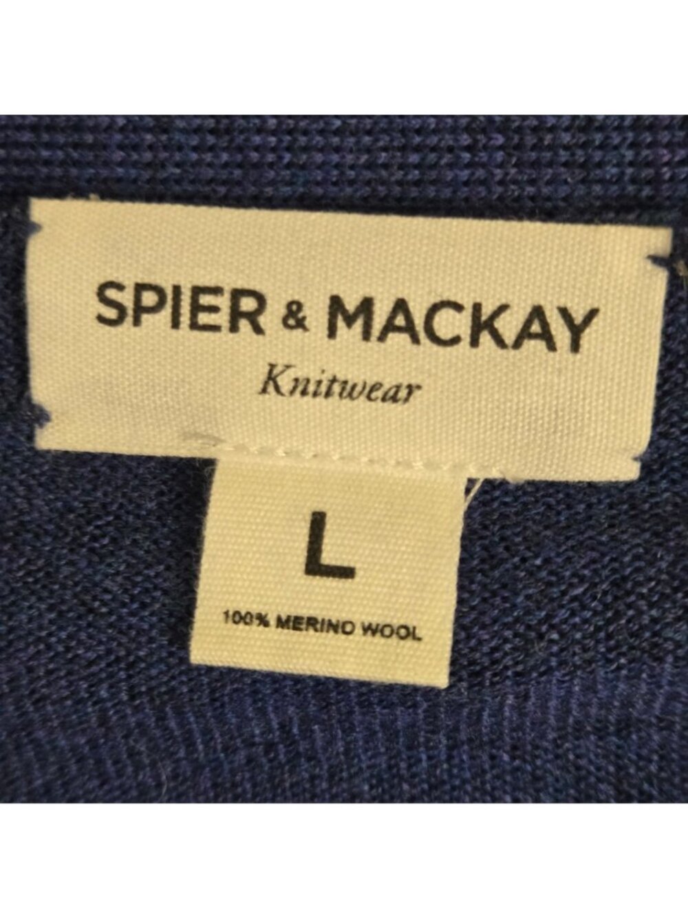 Spier & Mackay Knitwear 100% Merino Wool V Neck Pocket Cardigan Sweater Size L - Picture 6 of 7